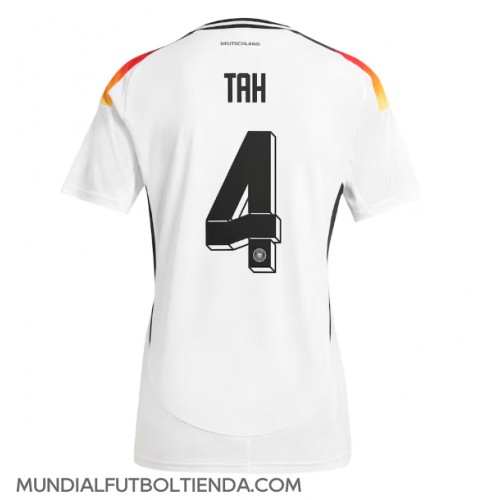 Camiseta Alemania Jonathan Tah #4 Primera Equipación Replica Eurocopa 2024 mangas cortas